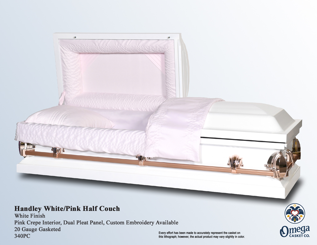 Handley White Pink Half Couch